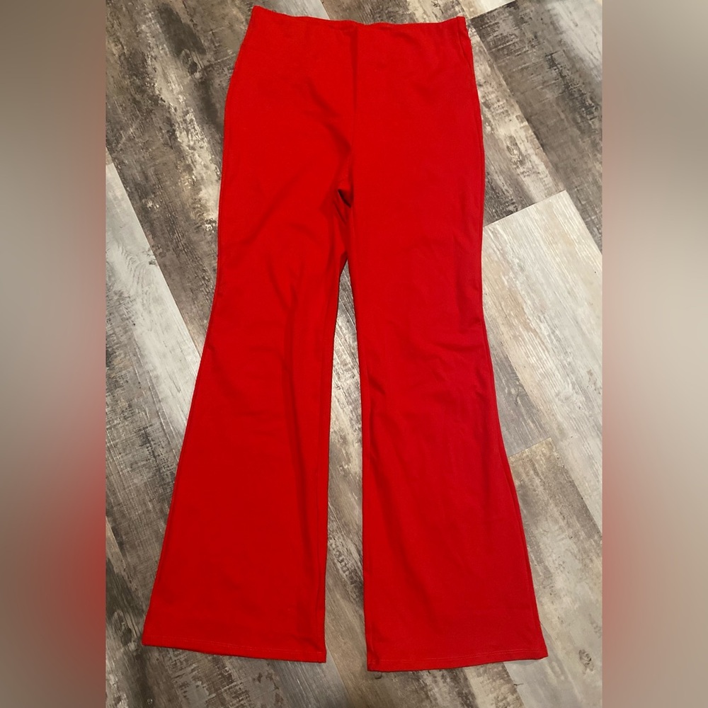HALARA Bold Red Flare Pants